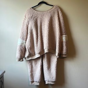 Cozy set! Fashionova, Cream, Size L, Lounge Wear Top & bottom set